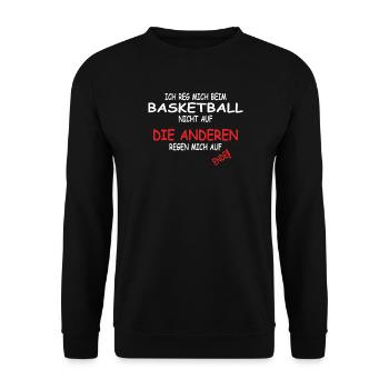 Basketball Geschenkidee Sport Design - Unisex Pullover - Schwarz - Vorne - Alina (178cm) & Michal (187cm)