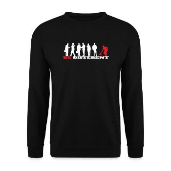 Basketball Geschenkidee Sport Design - Unisex Pullover - Schwarz - Vorne - Alina (178cm) & Michal (187cm)
