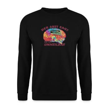Basketball Geschenkidee Sport Design - Unisex Pullover - Schwarz - Vorne - Alina (178cm) & Michal (187cm)