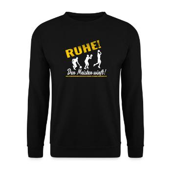 Basketball Geschenkidee Sport Design - Unisex Pullover - Schwarz - Vorne - Alina (178cm) & Michal (187cm)