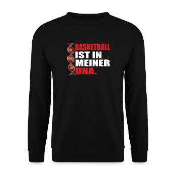 Basketball Geschenkidee Sport Design - Unisex Pullover - Schwarz - Vorne - Alina (178cm) & Michal (187cm)