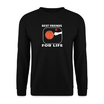 Idée cadeau basket-ball Sports Design - Sweat-shirt Unisexe - noir - Devant - Alina (178cm) & Michal (187cm)