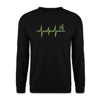 Basketball Geschenkidee Sport Design - Unisex Pullover - Schwarz - Vorne - Alina (178cm) & Michal (187cm)