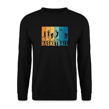 Basketball Idée cadeau Sport Design - Sweat-shirt Unisexe - noir - Devant - Alina (178cm) & Michal (187cm)