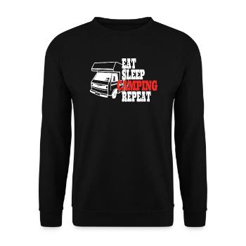 Camper Gift Idea Camping - Unisex Sweatshirt - black - Front - Alina (178cm) & Michal (187cm)