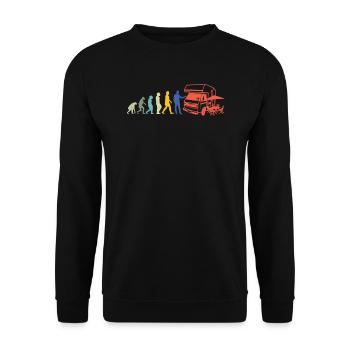 Camper Geschenkidee Camping - Unisex Pullover - Schwarz - Vorne - Alina (178cm) & Michal (187cm)