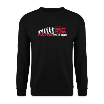 Camper Gift Idea Camping - Unisex Sweatshirt - black - Front - Alina (178cm) & Michal (187cm)