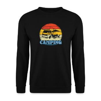 Camper Gift Idea Camping - Unisex Sweatshirt - black - Front - Alina (178cm) & Michal (187cm)