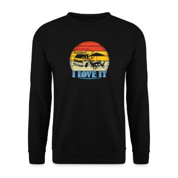 Camper Gift Idea Camping - Unisex Sweatshirt - black - Front - Alina (178cm) & Michal (187cm)
