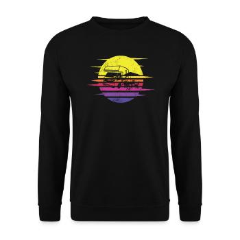 Camper Gift Idea Camping - Unisex Sweatshirt - black - Front - Alina (178cm) & Michal (187cm)