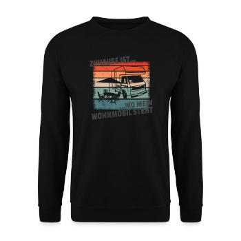 Camper Gift Idea Camping - Unisex Sweatshirt - black - Front - Alina (178cm) & Michal (187cm)