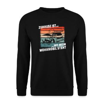 Camper Gift Idea Camping - Unisex Sweatshirt - black - Front - Alina (178cm) & Michal (187cm)