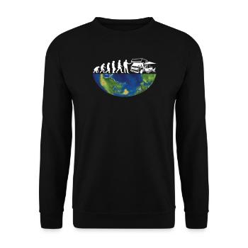 Camper Gift Idea Camping - Unisex Sweatshirt - black - Front - Alina (178cm) & Michal (187cm)