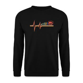 Camper Gift Idea Camping - Unisex Sweatshirt - black - Front - Alina (178cm) & Michal (187cm)