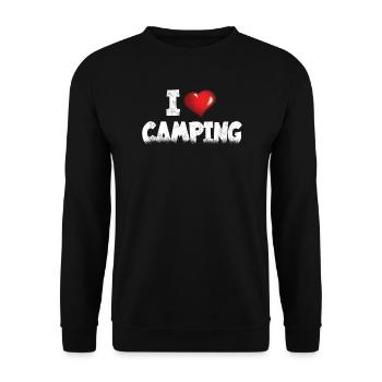 Camper Gift Idea Camping - Unisex Sweatshirt - black - Front - Alina (178cm) & Michal (187cm)
