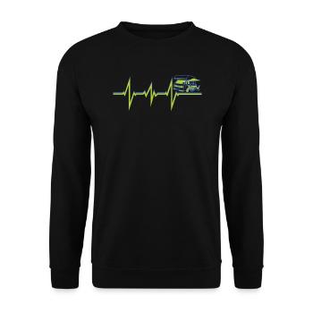 Camper Geschenkidee Camping - Unisex Pullover - Schwarz - Vorne - Alina (178cm) & Michal (187cm)