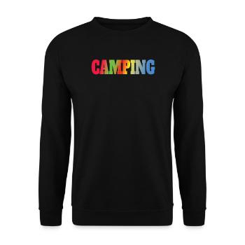 Camper Gift Idea Camping - Unisex Sweatshirt - black - Front - Alina (178cm) & Michal (187cm)