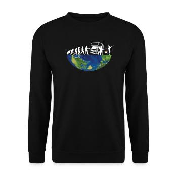 Camper Gift Idea Camping - Unisex Sweatshirt - black - Front - Alina (178cm) & Michal (187cm)