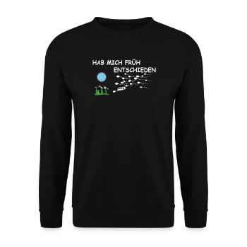 Camper Geschenkidee Camping - Unisex Pullover - Schwarz - Vorne - Alina (178cm) & Michal (187cm)