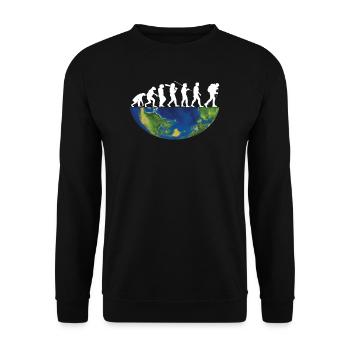Wandern Zubehör Wanderer Motiv - Unisex Pullover - Schwarz - Vorne - Alina (178cm) & Michal (187cm)