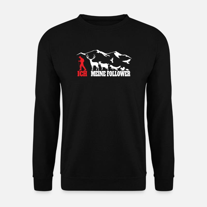 Wandern Zubehör Wanderer Motiv - Unisex Pullover - Schwarz