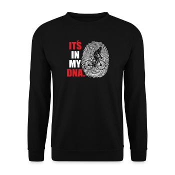 Bicycle Accessories Cyclist Motif - Unisex Sweatshirt - black - Front - Alina (178cm) & Michal (187cm)