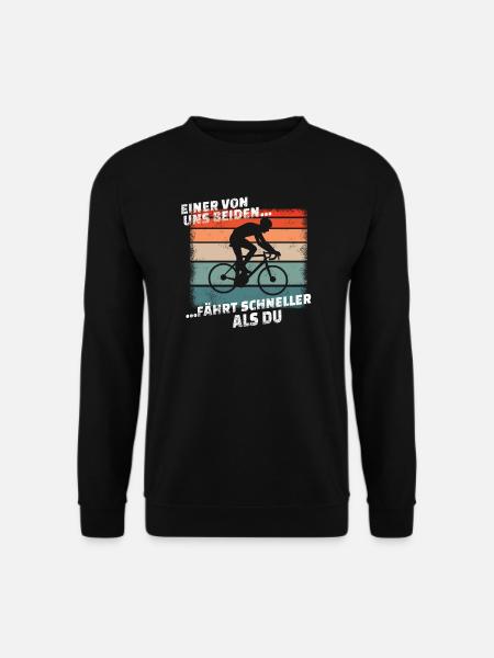 Fahrrad Zubehör Radfahrer Motiv - Unisex Pullover - Schwarz