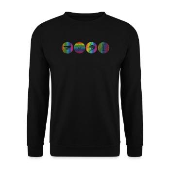 Bicycle Accessories Cyclist Motif - Unisex Sweatshirt - black - Front - Alina (178cm) & Michal (187cm)