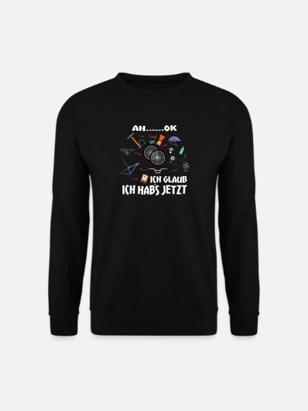 Fahrrad Zubehör Radfahrer Motiv - Unisex Pullover - Schwarz