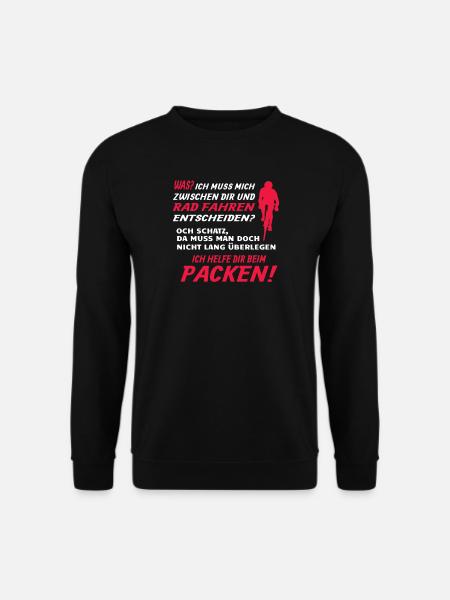 Fahrrad Zubehör Radfahrer Motiv - Unisex Pullover - Schwarz