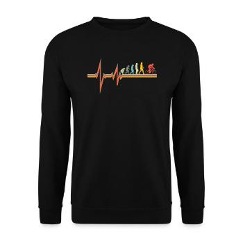 Accessoires de vélo Motif cycliste - Sweat-shirt Unisexe - noir - Devant - Alina (178cm) & Michal (187cm)