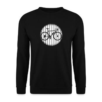 Bicycle Accessories Cyclist Motif - Unisex Sweatshirt - black - Front - Alina (178cm) & Michal (187cm)