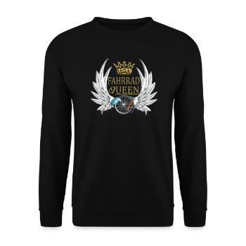 Fahrrad Zubehör Radfahrer Motiv - Unisex Pullover - Schwarz - Vorne - Alina (178cm) & Michal (187cm)