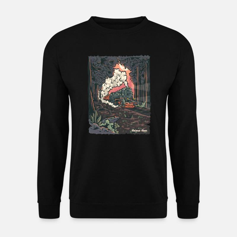 Heimat Harzbahn am Brocken Souvenir - Unisex Pullover - Schwarz