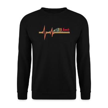 Accessoires de tennis de table Motif de pingpong - Sweat-shirt Unisexe - noir - Devant - Alina (178cm) & Michal (187cm)