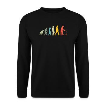 Gardener Accessories Garden Motif - Unisex Sweatshirt - black - Front - Alina (178cm) & Michal (187cm)
