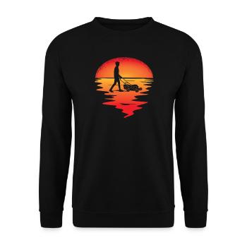 Gardener Accessories Garden Motif - Unisex Sweatshirt - black - Front - Alina (178cm) & Michal (187cm)
