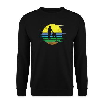 Gardener Accessories Garden Motif - Unisex Sweatshirt - black - Front - Alina (178cm) & Michal (187cm)
