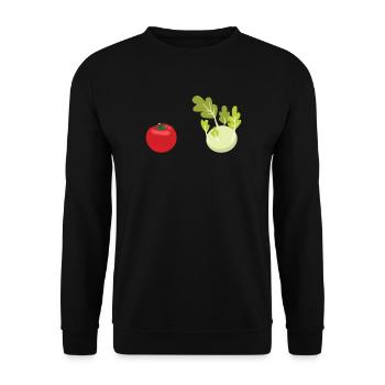 Gardener Accessories Garden Motif - Unisex Sweatshirt - black - Front - Alina (178cm) & Michal (187cm)