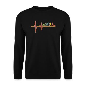 Gardener Accessories Garden Motif - Unisex Sweatshirt - black - Front - Alina (178cm) & Michal (187cm)