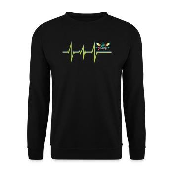 Gardener Accessories Garden Motif - Unisex Sweatshirt - black - Front - Alina (178cm) & Michal (187cm)