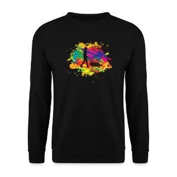 Gardener Accessories Garden Motif - Unisex Sweatshirt - black - Front - Alina (178cm) & Michal (187cm)