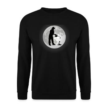 Gardener Accessories Garden Motif - Unisex Sweatshirt - black - Front - Alina (178cm) & Michal (187cm)