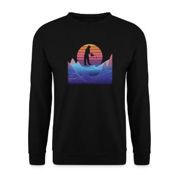 Gardener Accessories Garden Motif - Unisex Sweatshirt - black - Front - Alina (178cm) & Michal (187cm)