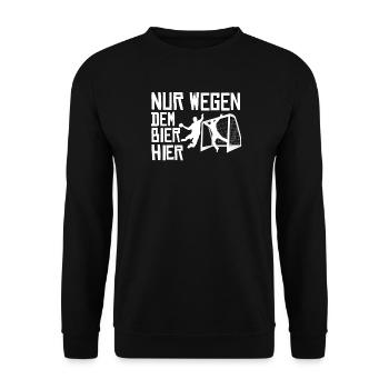 Handball Zubehör handballer Motiv - Unisex Pullover - Schwarz - Vorne - Alina (178cm) & Michal (187cm)
