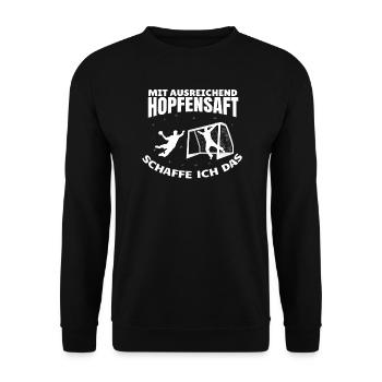 Handball Zubehör handballer Motiv - Unisex Pullover - Schwarz - Vorne - Alina (178cm) & Michal (187cm)