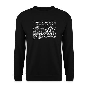 Handball Zubehör handballer Motiv - Unisex Pullover - Schwarz - Vorne - Alina (178cm) & Michal (187cm)