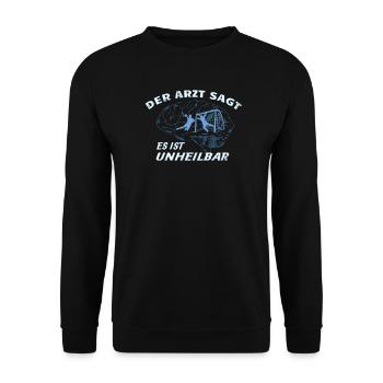 Handball Zubehör handballer Motiv - Unisex Pullover - Schwarz - Vorne - Alina (178cm) & Michal (187cm)