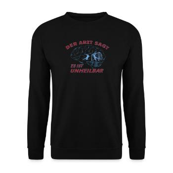Handball Zubehör handballer Motiv - Unisex Pullover - Schwarz - Vorne - Alina (178cm) & Michal (187cm)