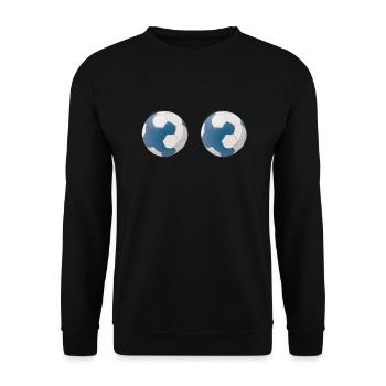 Accessoires de handball motif handball - Sweat-shirt Unisexe - noir - Devant - Alina (178cm) & Michal (187cm)